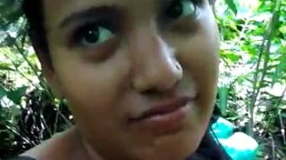 Cute jungle girl lover real footage